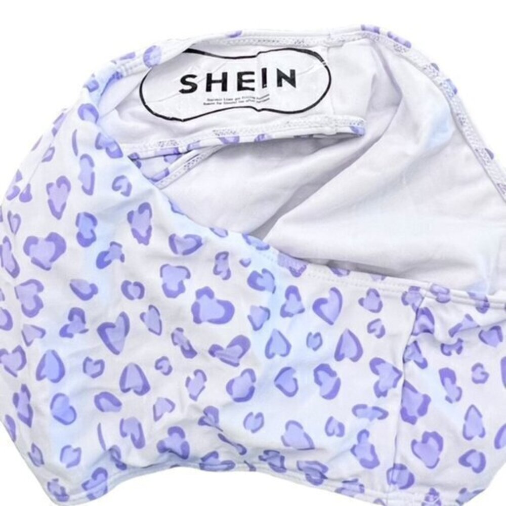 Bikini Swim Bottoms Size XL White Purple Leopard Print NWOT Beach Pool Vacation‎ - Picture 4 of 7